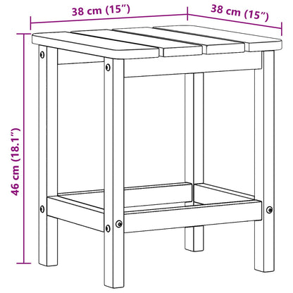 vidaXL Side Table White 38 x 38 x 46 cm Polyethylene