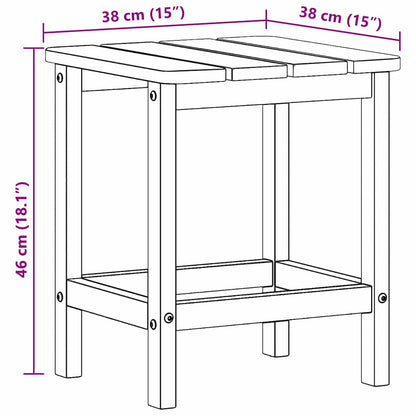 vidaXL Side Table Black 38 x 38 x 46 cm Polyethylene