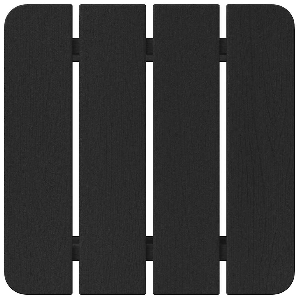 vidaXL Side Table Black 38 x 38 x 46 cm Polyethylene