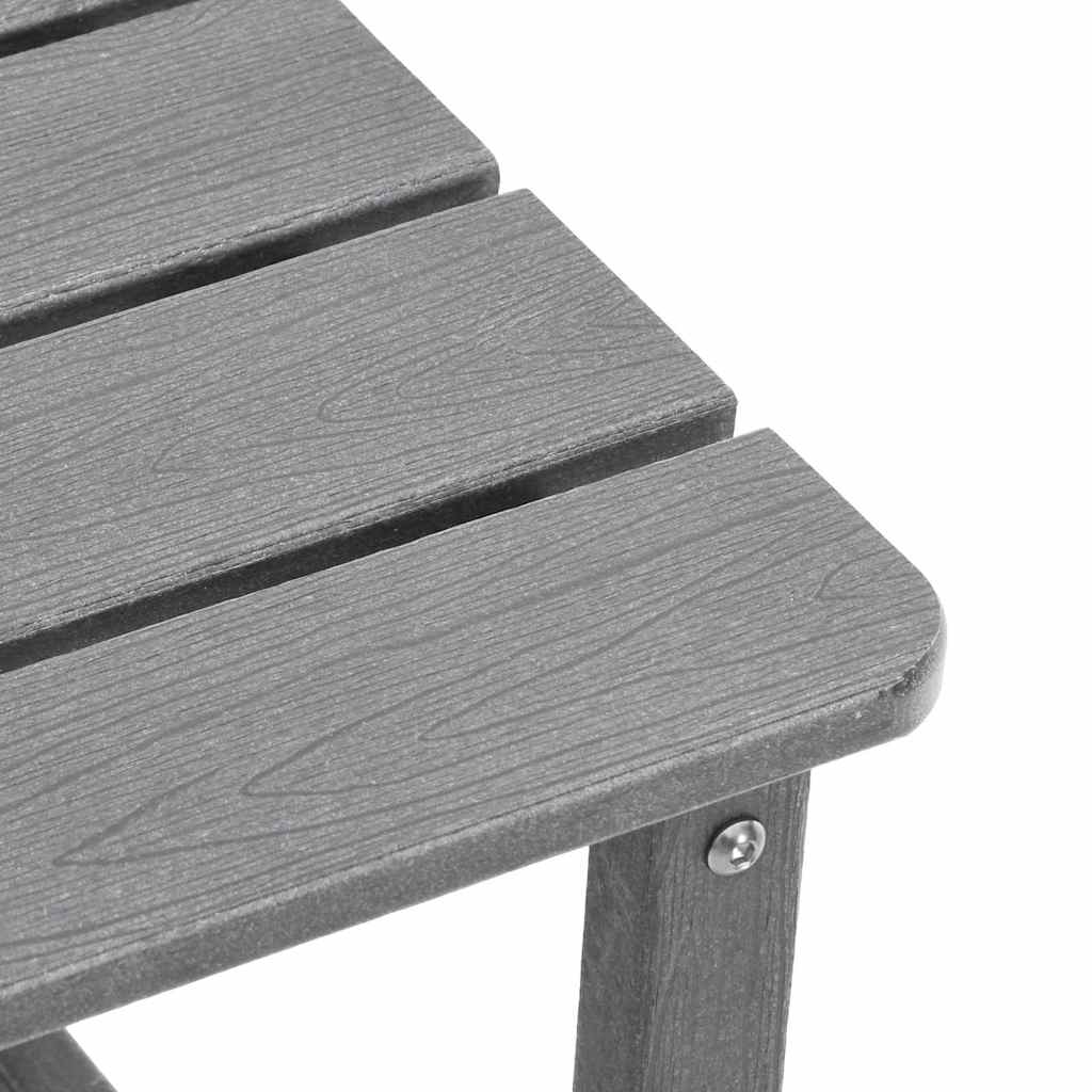 vidaXL Side Table Light Grey 38 x 38 x 46 cm Polyethylene