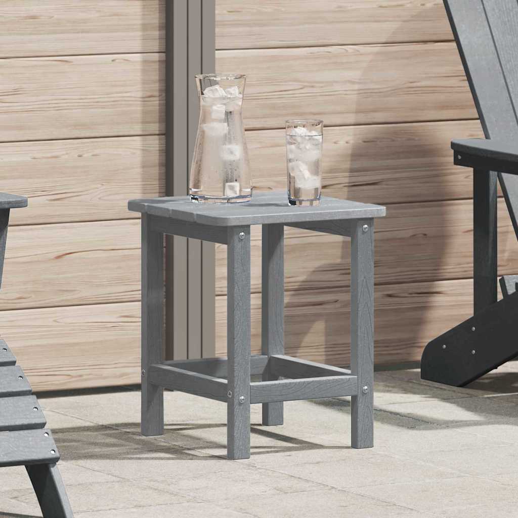 vidaXL Side Table Light Grey 38 x 38 x 46 cm Polyethylene