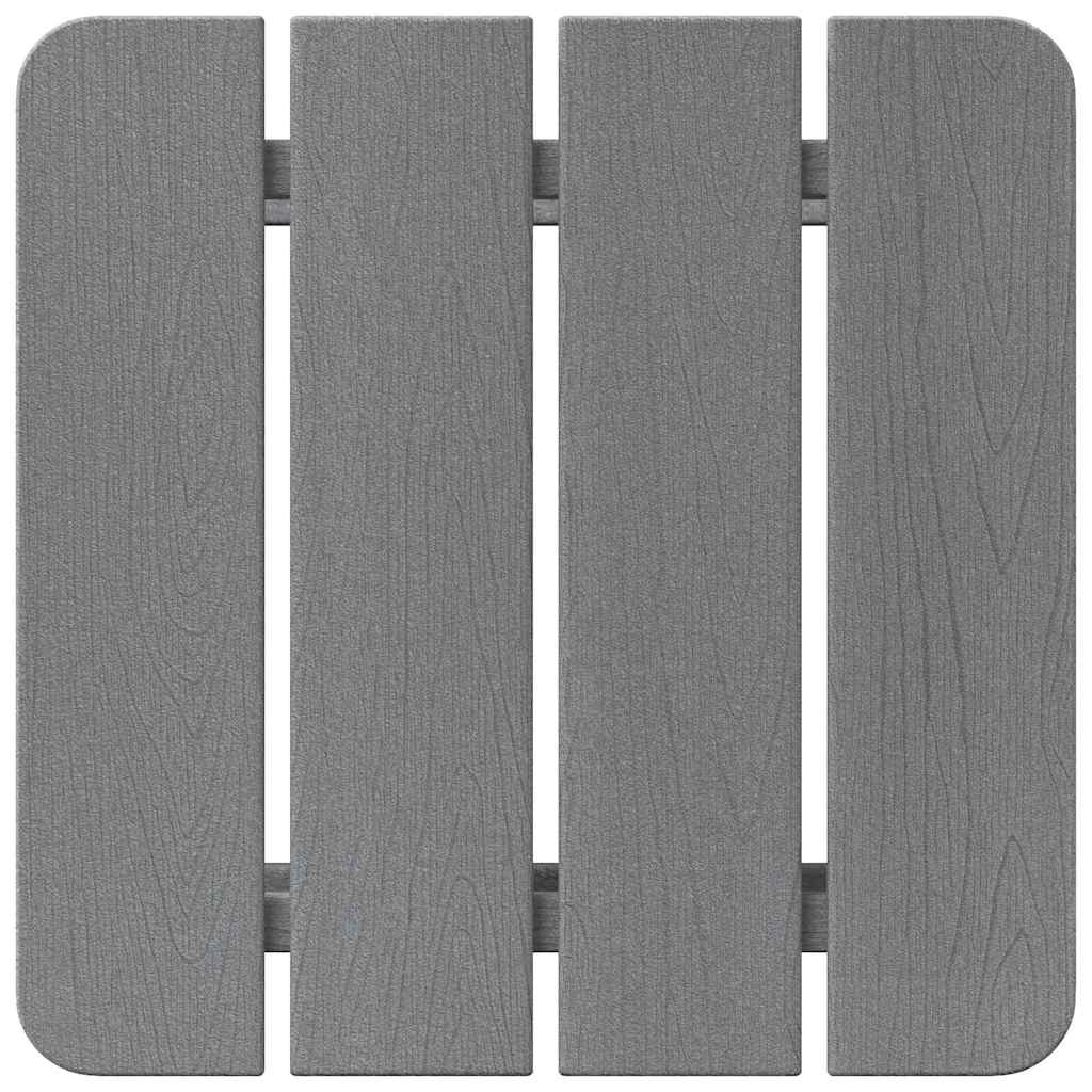 vidaXL Side Table Light Grey 38 x 38 x 46 cm Polyethylene