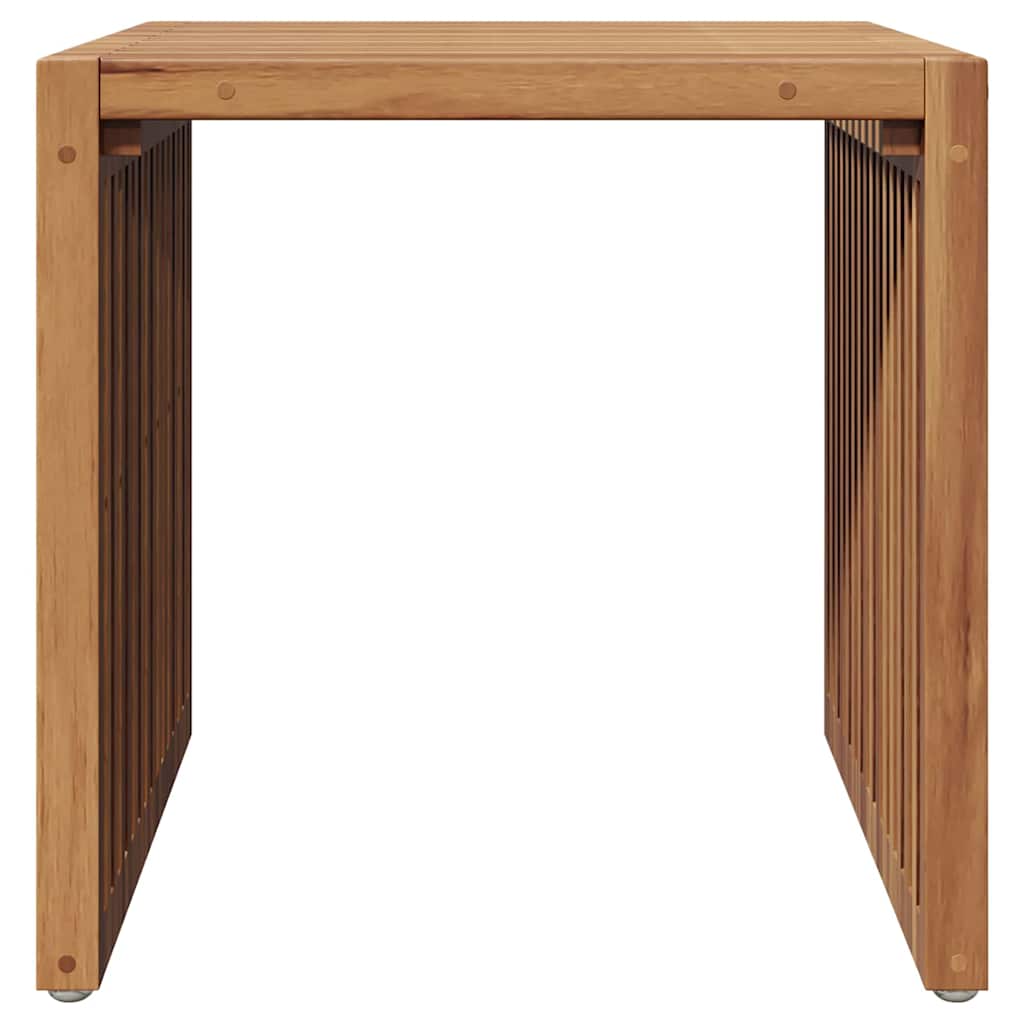 vidaXL Garden Side Table Brown 45 x 45.5 x 45.5 cm Solid Teak Wood