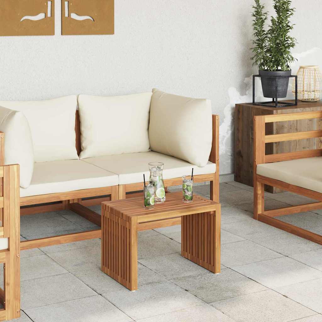 vidaXL Garden Side Table Brown 50 x 32.5 x 35 cm Solid Teak Wood