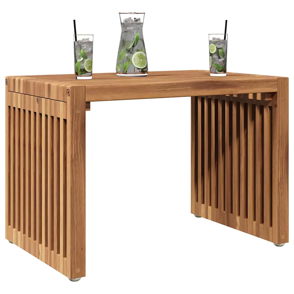 vidaXL Garden Side Table Brown 50 x 32.5 x 35 cm Solid Teak Wood