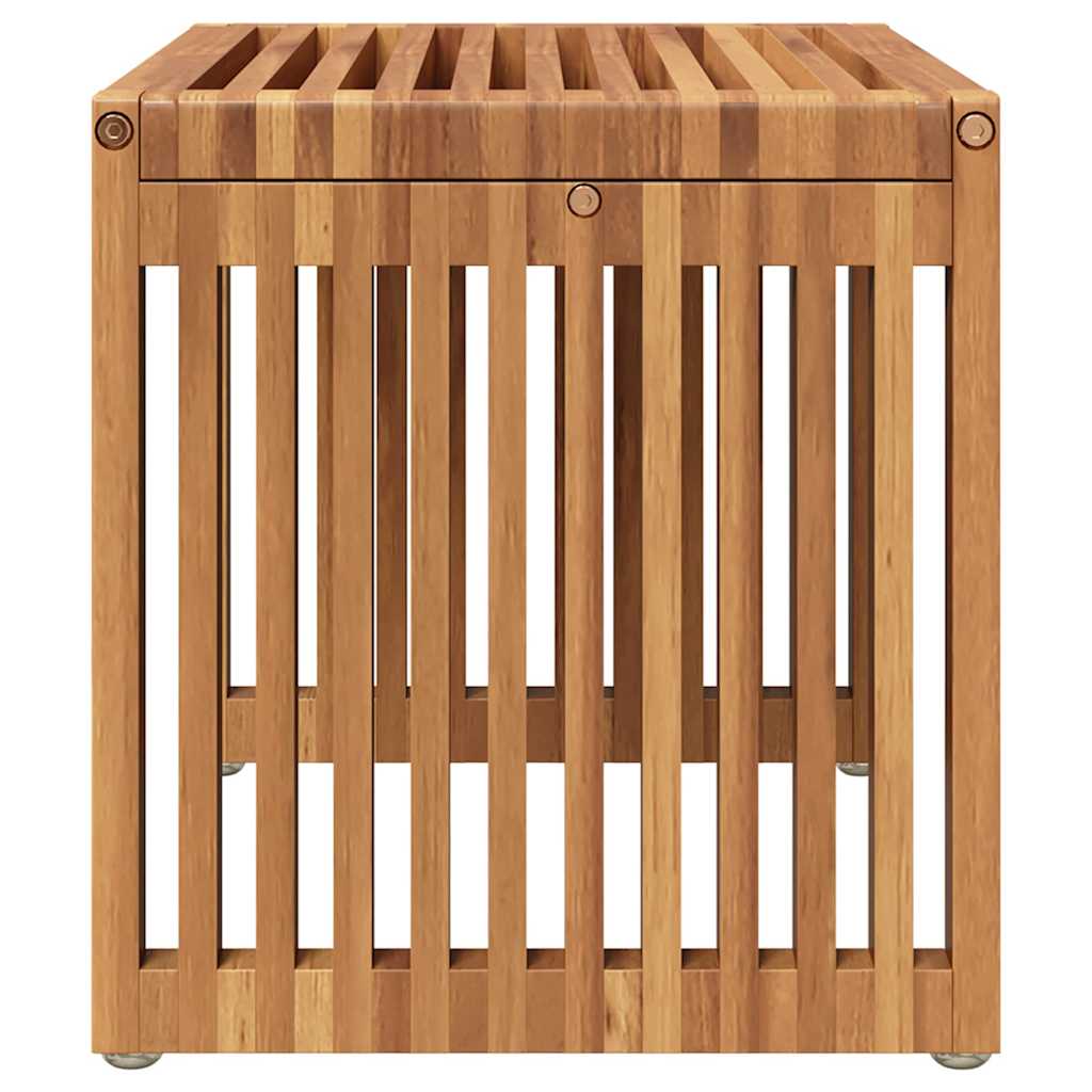 vidaXL Garden Side Table Brown 50 x 32.5 x 35 cm Solid Teak Wood