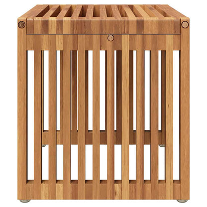 vidaXL Garden Side Table Brown 50 x 32.5 x 35 cm Solid Teak Wood