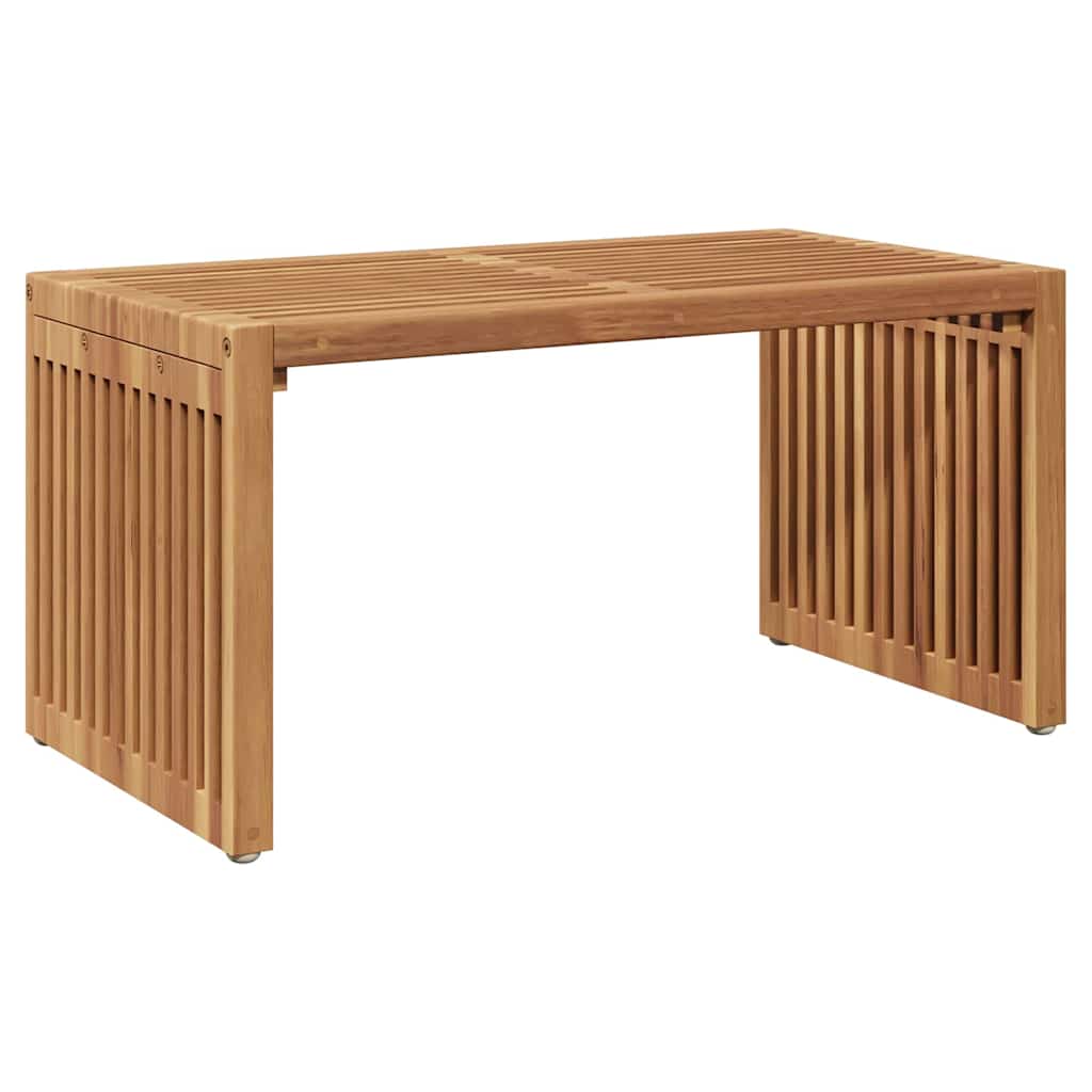 vidaXL Garden Side Table Brown 70 x 37.5 x 35.5 cm Solid Teak Wood