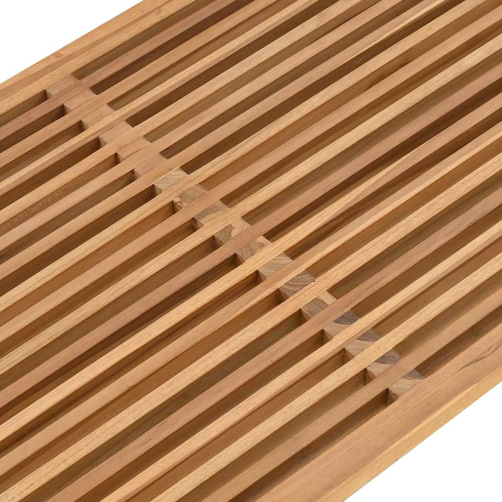 vidaXL Garden Side Table Brown 110 x 55 x 35.5 cm Solid Teak Wood