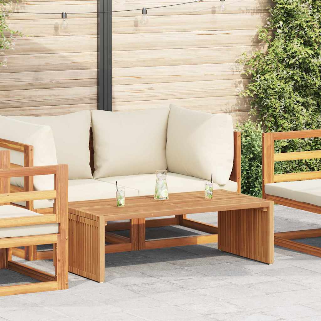 vidaXL Garden Side Table Brown 110 x 55 x 35.5 cm Solid Teak Wood
