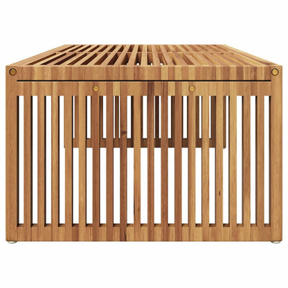 vidaXL Garden Side Table Brown 110 x 55 x 35.5 cm Solid Teak Wood