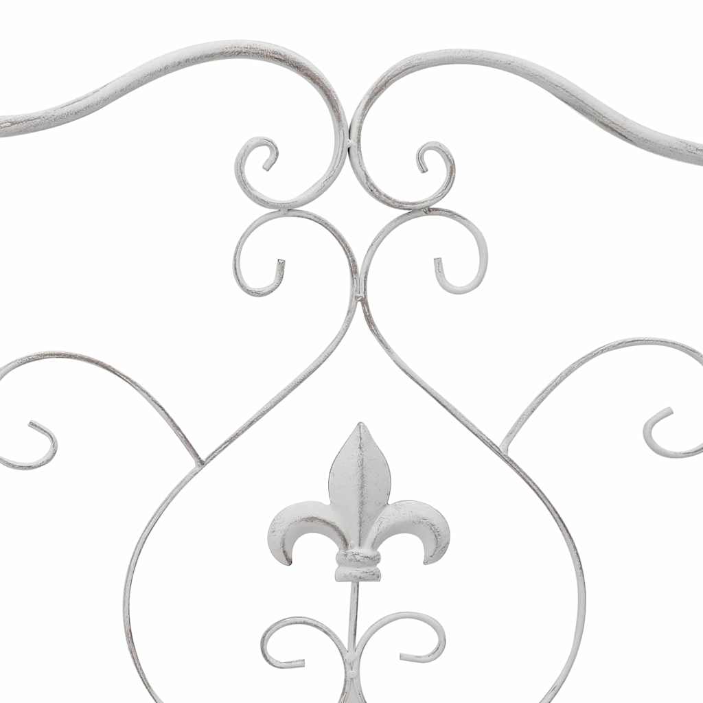 vidaXL Garden Bench Antique White 104 x 54 x 93 cm Steel