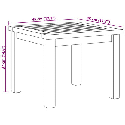 vidaXL Coffee Table Brown 45 x 45 x 36 cm Solid Teak Wood