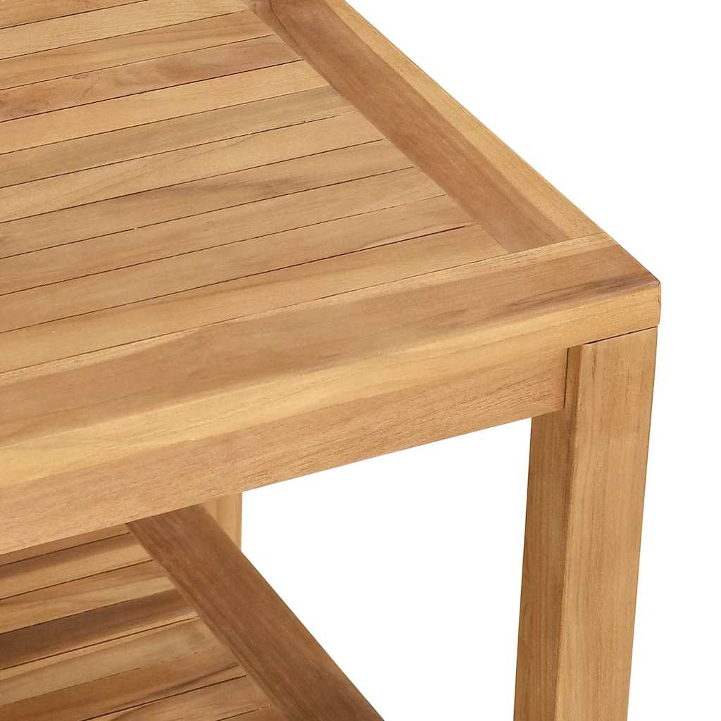 vidaXL Coffee Table with Storage Brown 45 x 45 x 45 cm Solid Teak Wood
