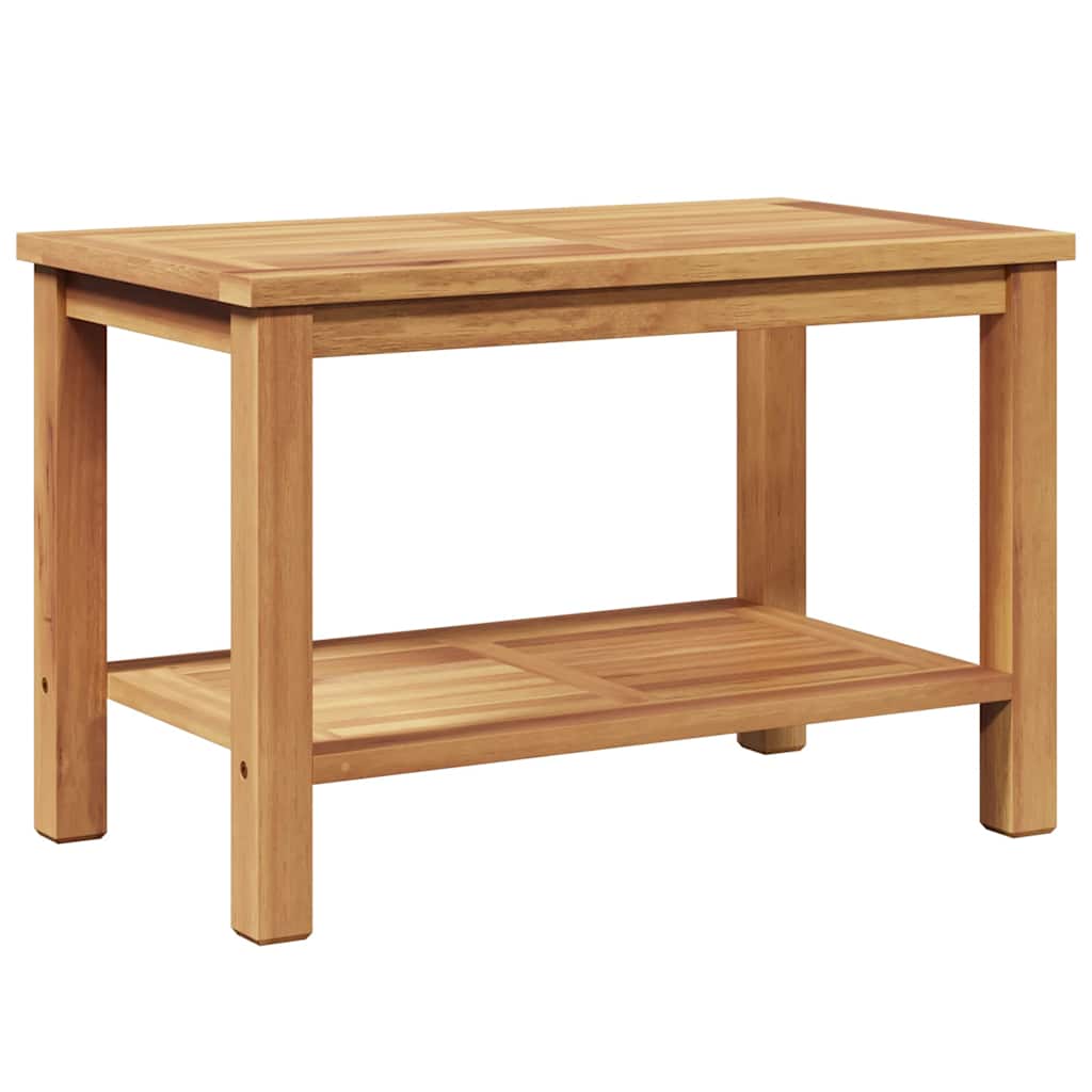 vidaXL Coffee Table with Storage Brown 70 x 40 x 45 cm Solid Teak Wood