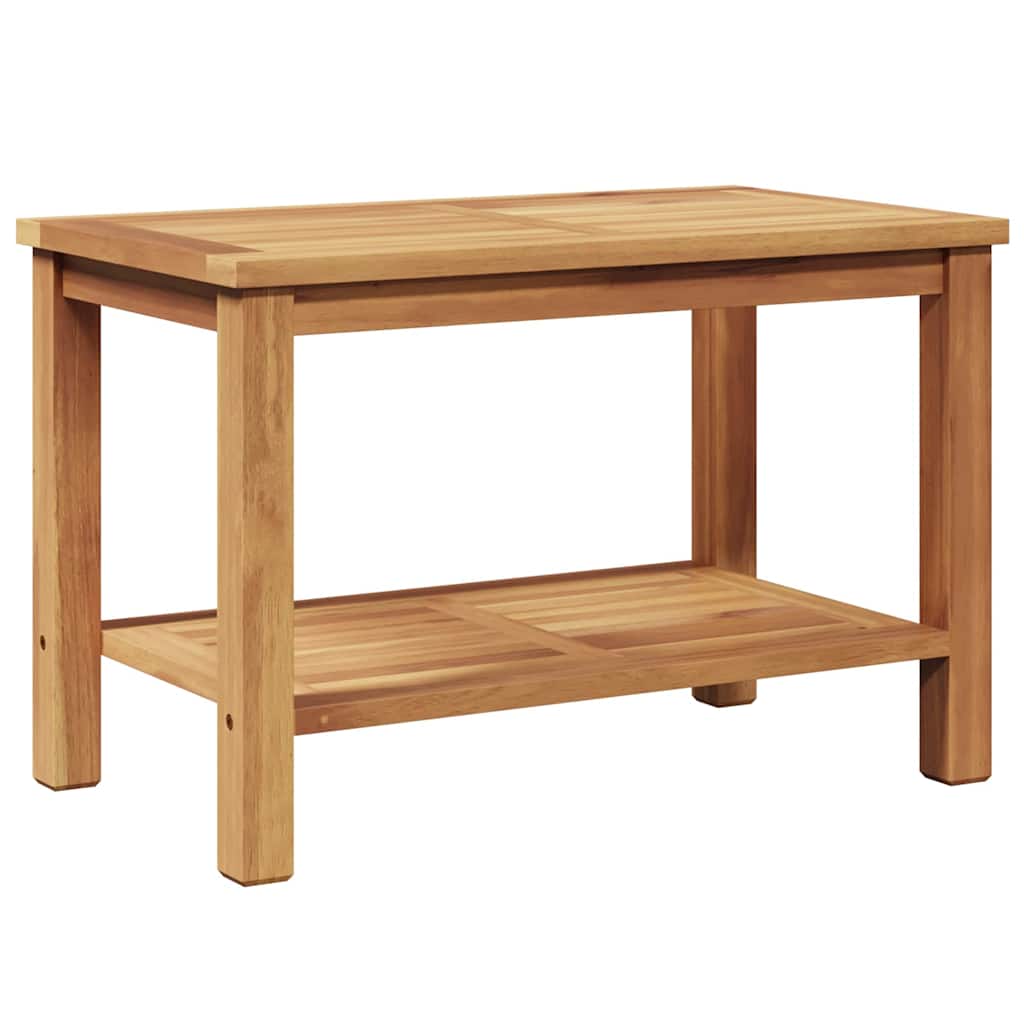 vidaXL Coffee Table with Storage Brown 70 x 40 x 45 cm Solid Teak Wood