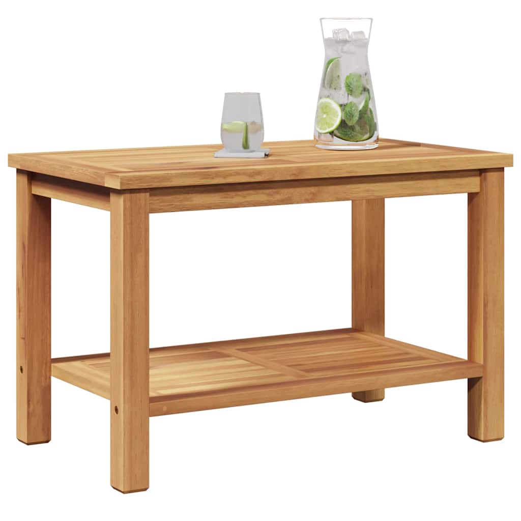 vidaXL Coffee Table with Storage Brown 70 x 40 x 45 cm Solid Teak Wood