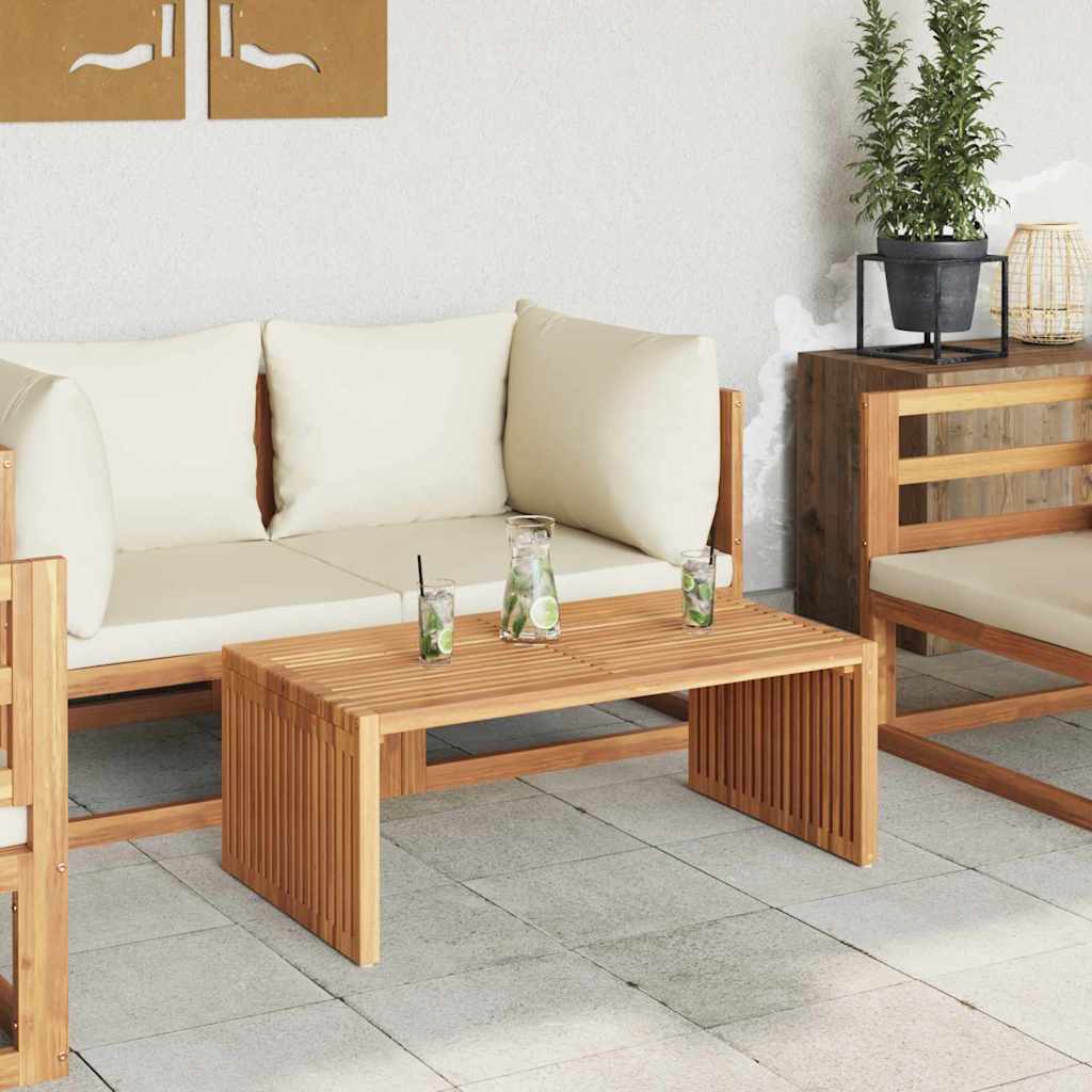 vidaXL Garden Side Table Brown 90 x 50 x 36 cm Solid Teak Wood