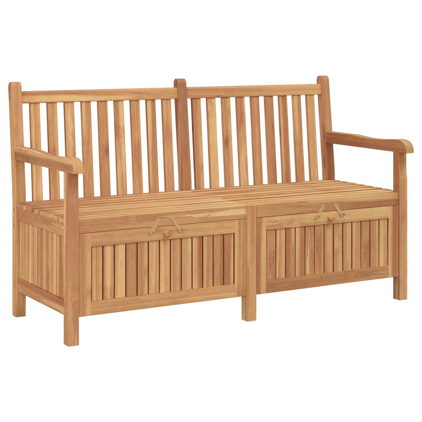 vidaXL Garden Bench with Storage 150 x 60 x 90 cm Solid Teak Wood - Brown