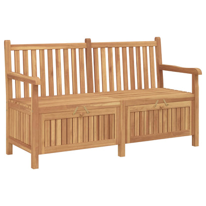 vidaXL Garden Bench with Storage 150 x 60 x 90 cm Solid Teak Wood - Brown