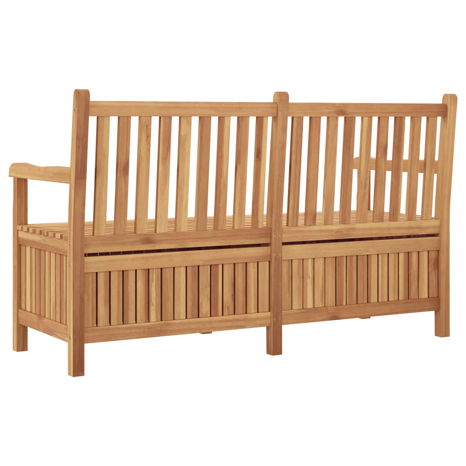 vidaXL Garden Bench with Storage 150 x 60 x 90 cm Solid Teak Wood - Brown