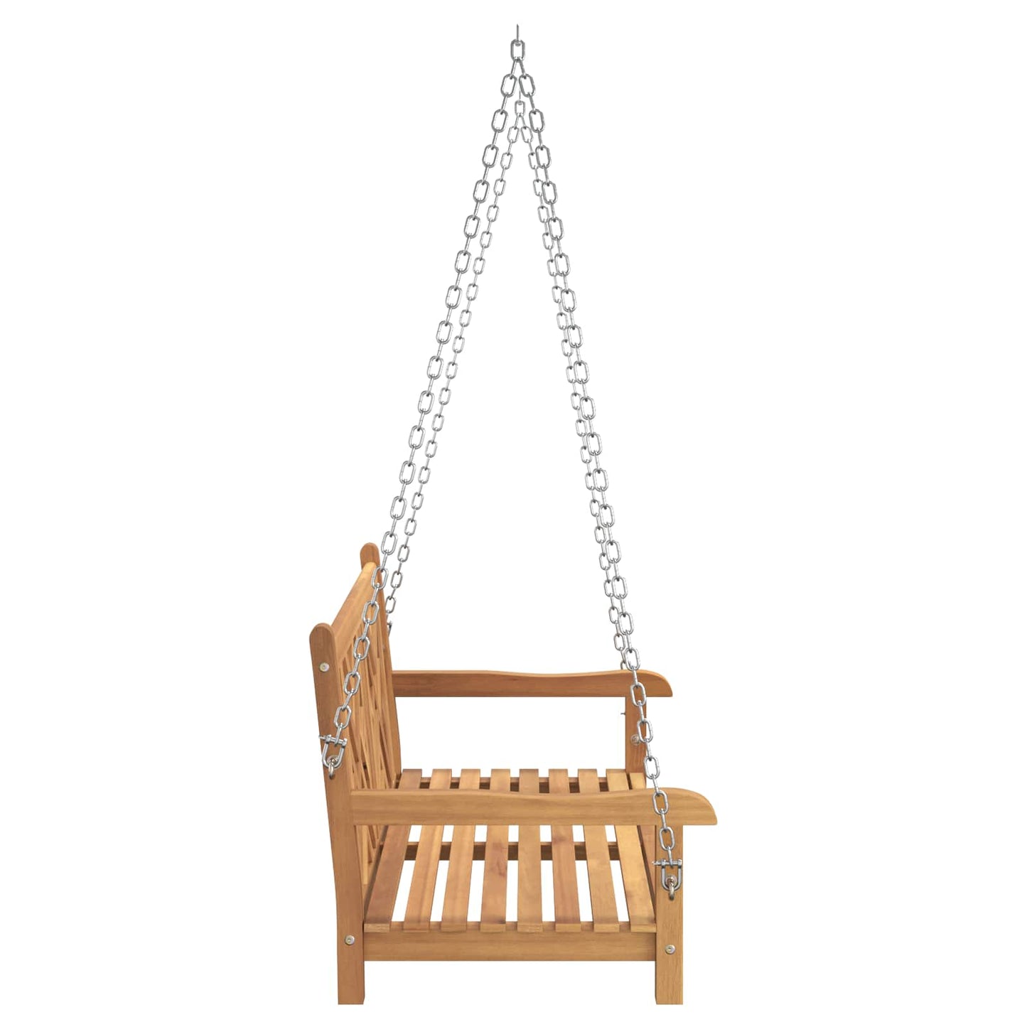 vidaXL Garden Swing Bench 114 x 60 x 64 cm Solid Teak Wood - Brown