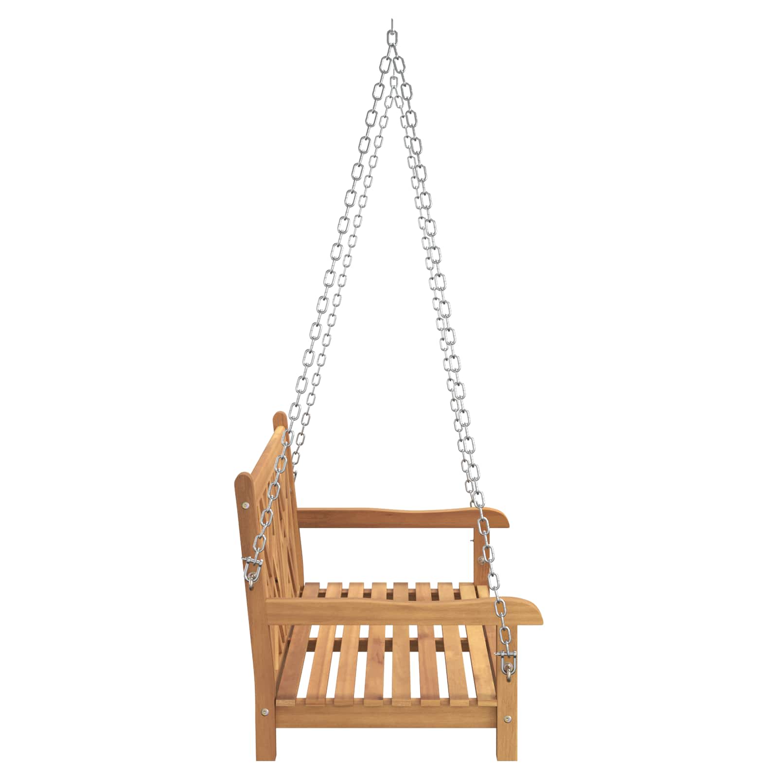 vidaXL Garden Swing Bench 114 x 60 x 64 cm Solid Teak Wood - Brown