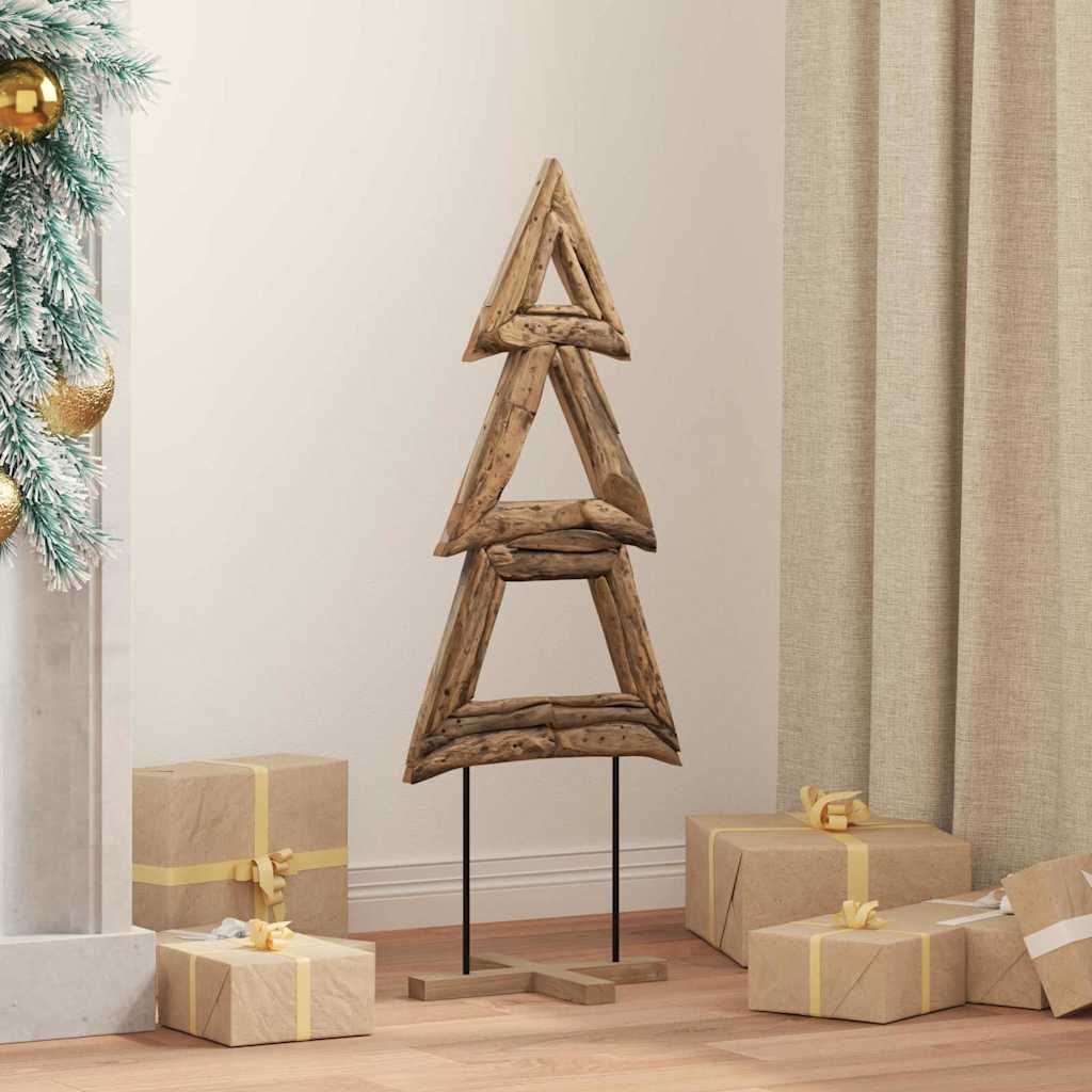 vidaXL Christmas Tree Brown 90 cm Solid teak wood