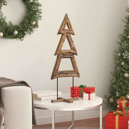 vidaXL Christmas Tree Brown 90 cm Solid teak wood