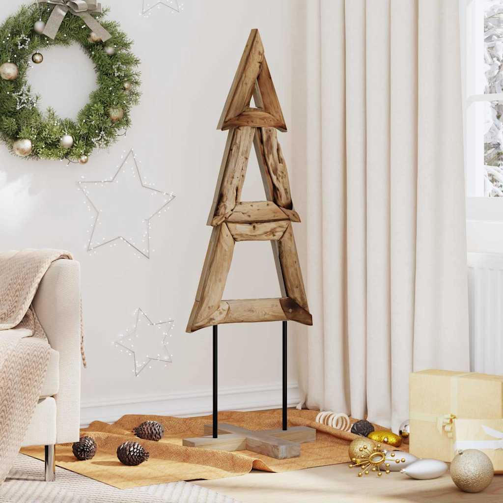 vidaXL Christmas Tree Brown 120 cm Solid teak wood