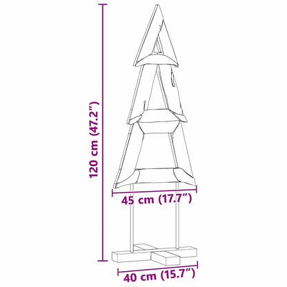 vidaXL Christmas Tree Brown 120 cm Solid teak wood