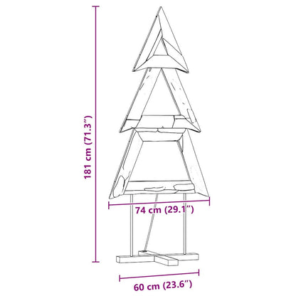 vidaXL Christmas Tree Brown 181 cm Solid teak wood