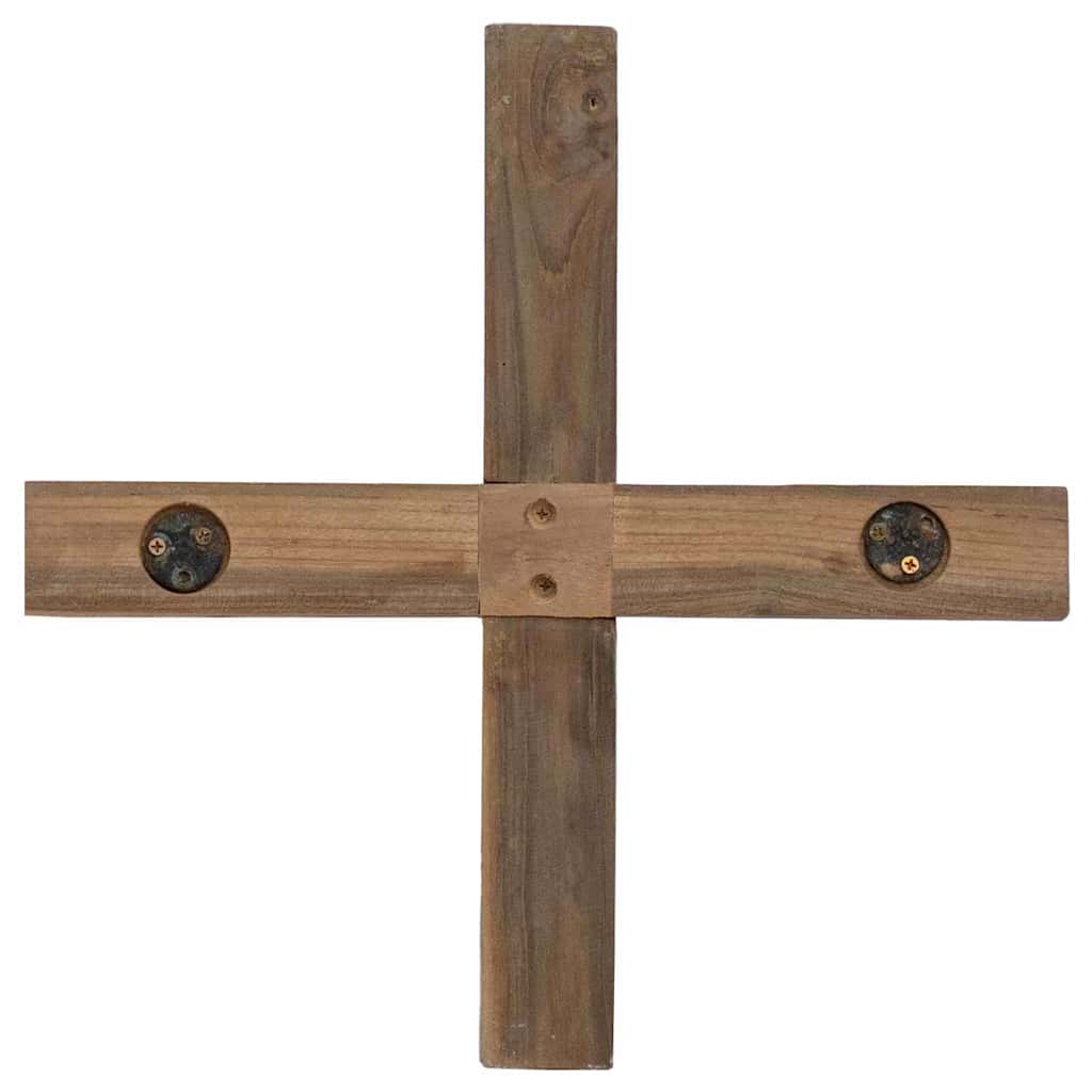 vidaXL Christmas Tree with Stand Brown 90 cm Solid teak wood