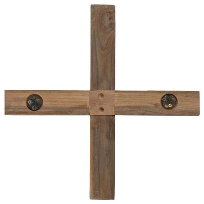 vidaXL Christmas Tree with Stand Brown 90 cm Solid teak wood