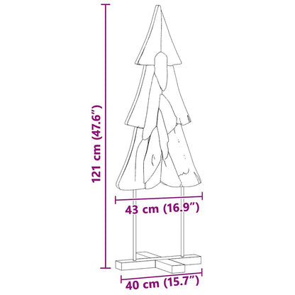 vidaXL Christmas Tree with Stand Brown 121 cm Solid teak wood