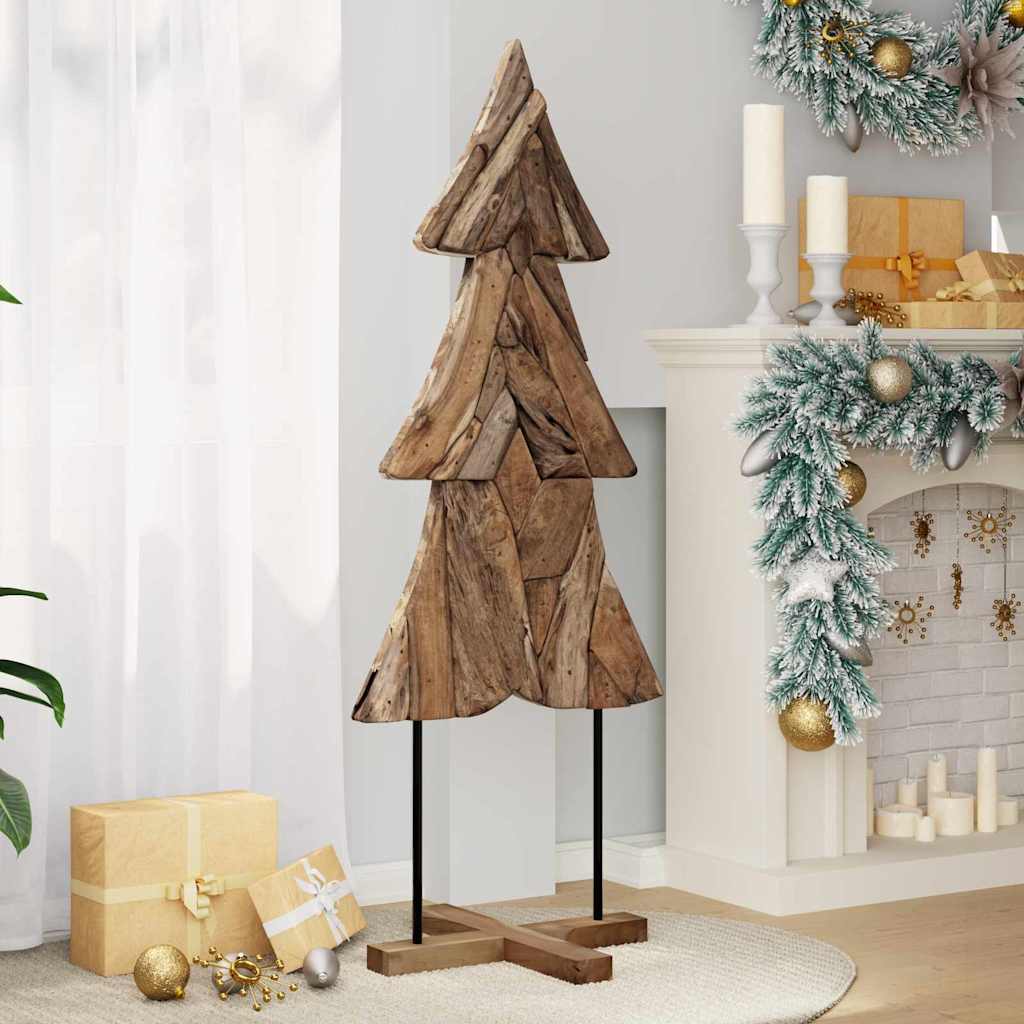 vidaXL Christmas Tree with Stand Brown 151 cm Solid teak wood