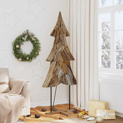 vidaXL Christmas Tree with Stand Brown 181.5 cm Solid teak wood