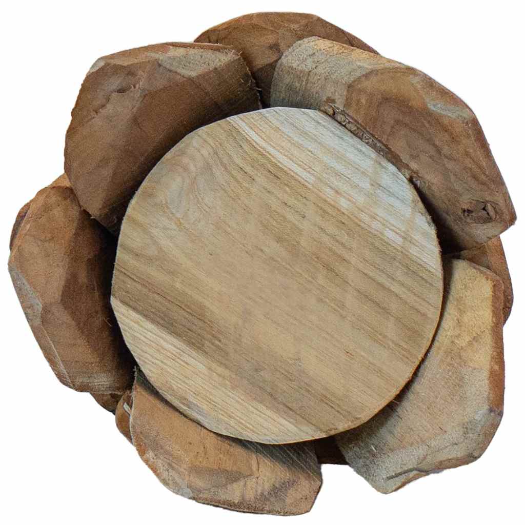 vidaXL Christmas Tree with Stand Brown 51 cm Solid teak wood