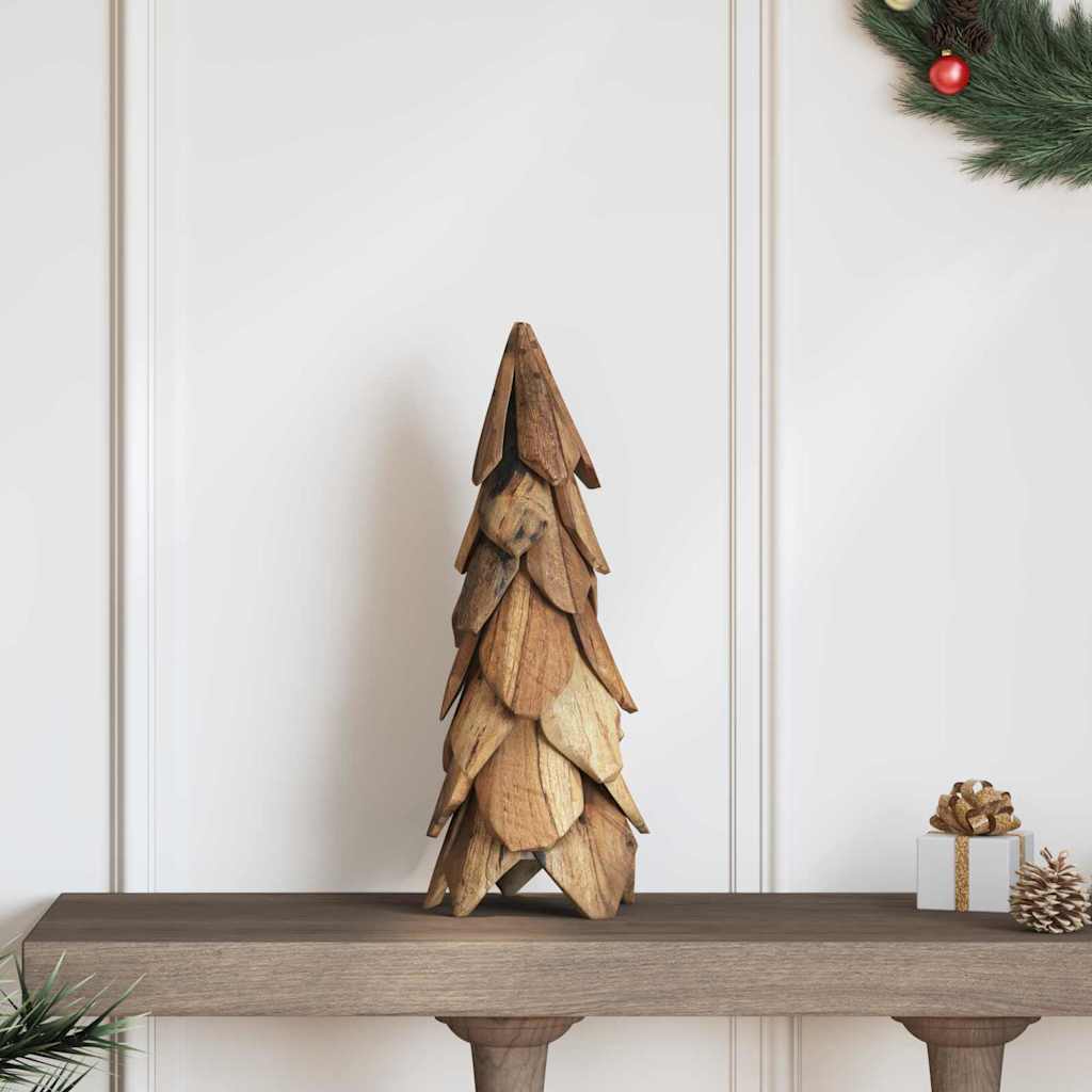 vidaXL Christmas Tree with Stand Brown 51 cm Solid teak wood