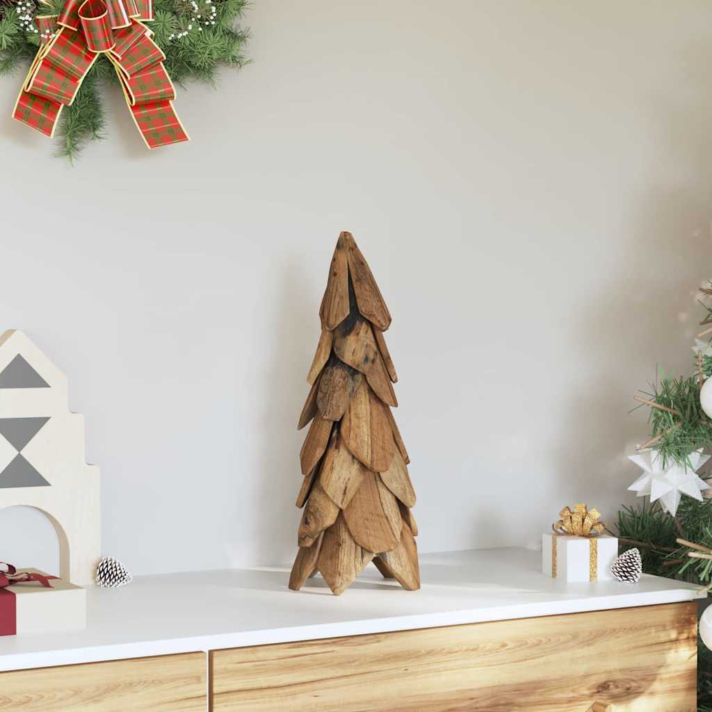 vidaXL Christmas Tree with Stand Brown 51 cm Solid teak wood