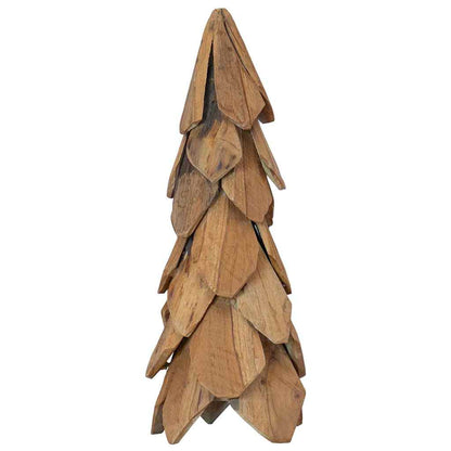 vidaXL Christmas Tree with Stand Brown 51 cm Solid teak wood