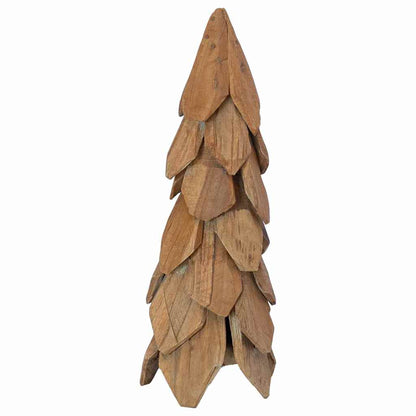 vidaXL Christmas Tree with Stand Brown 51 cm Solid teak wood