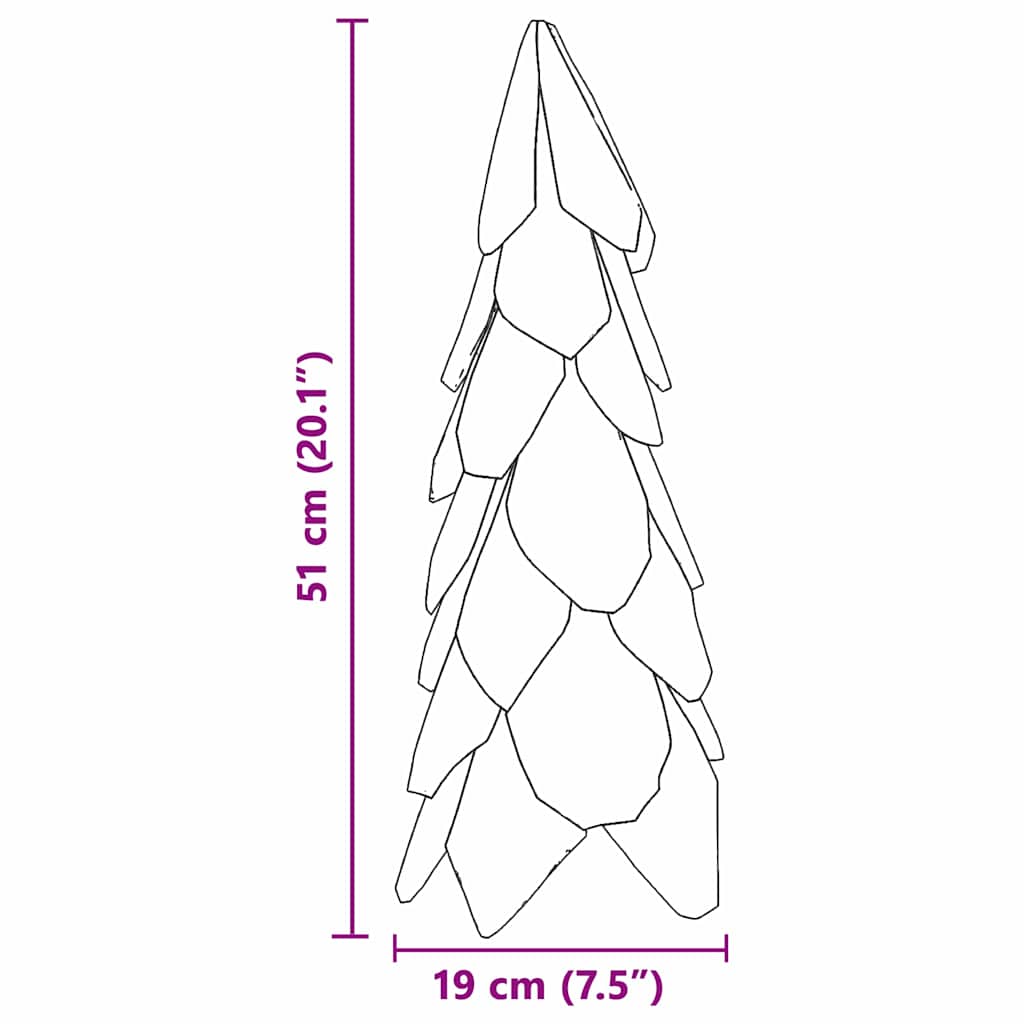 vidaXL Christmas Tree with Stand Brown 51 cm Solid teak wood