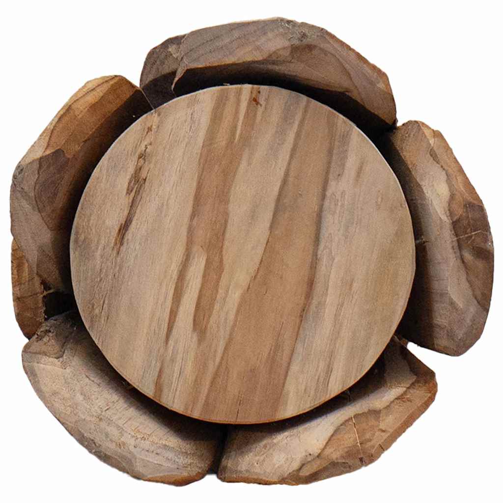 vidaXL Christmas Tree with Stand Brown 80 cm Solid teak wood