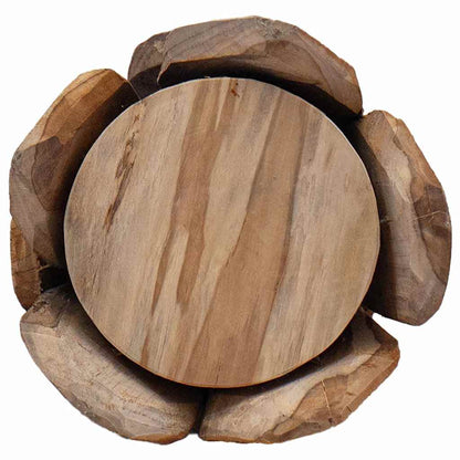 vidaXL Christmas Tree with Stand Brown 80 cm Solid teak wood
