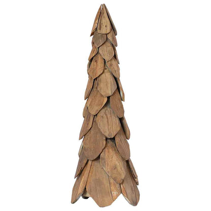 vidaXL Christmas Tree with Stand Brown 80 cm Solid teak wood