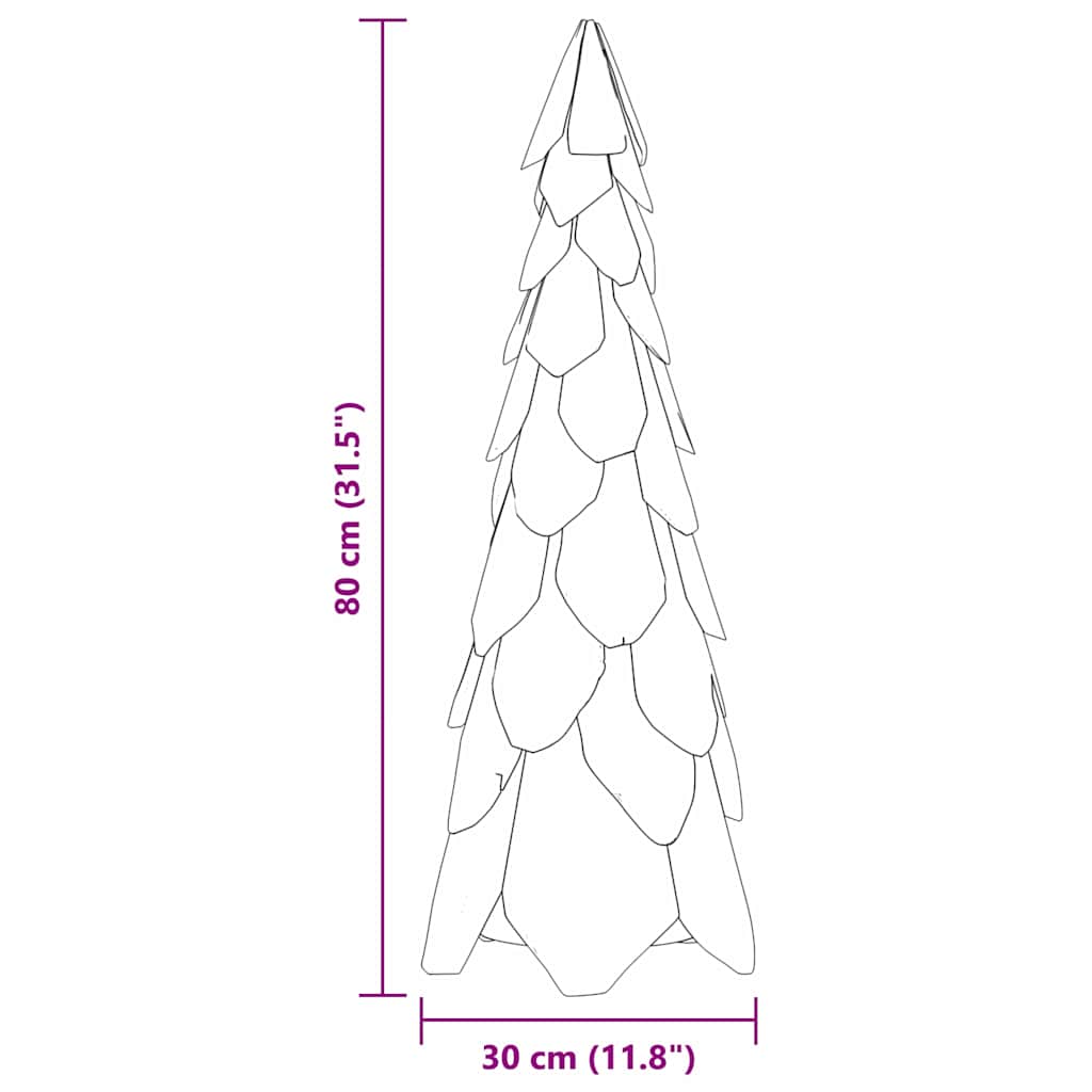 vidaXL Christmas Tree with Stand Brown 80 cm Solid teak wood