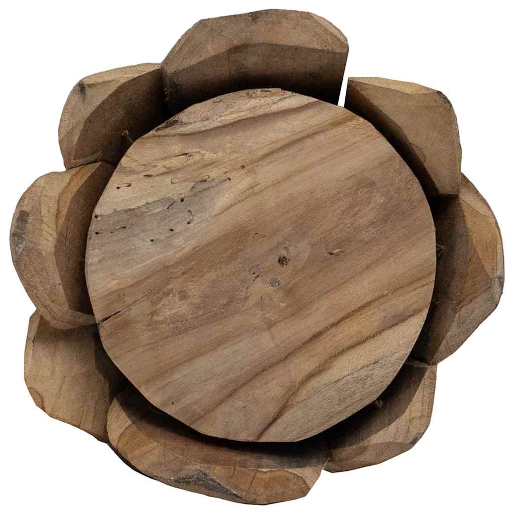 vidaXL Christmas Tree with Stand Brown 111 cm Solid teak wood
