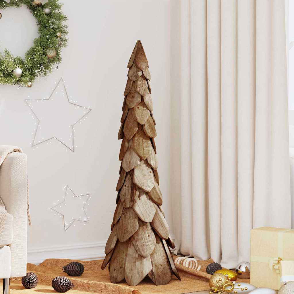 vidaXL Christmas Tree with Stand Brown 111 cm Solid teak wood