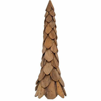 vidaXL Christmas Tree with Stand Brown 111 cm Solid teak wood